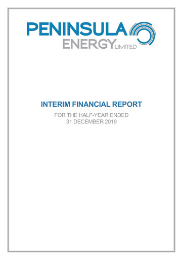 Thumbnail Peninsula Energy Financial Report 2020-h1