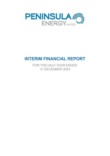 Thumbnail Peninsula Energy Financial Report 2025-h1