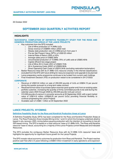 Thumbnail Peninsula Energy Quarterly Report 2022-q3