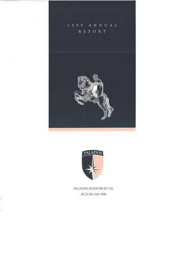 Thumbnail Paladin Energy Annual Report 1999