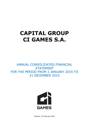 Thumbnail CI Games Financial Statement 2015