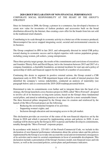 Miniature SRP Groupe (Showroomprive.com) Rapport ESG 2020