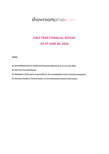 Thumbnail SRP Groupe (Showroomprive.com) Financial Statement 2018-h1