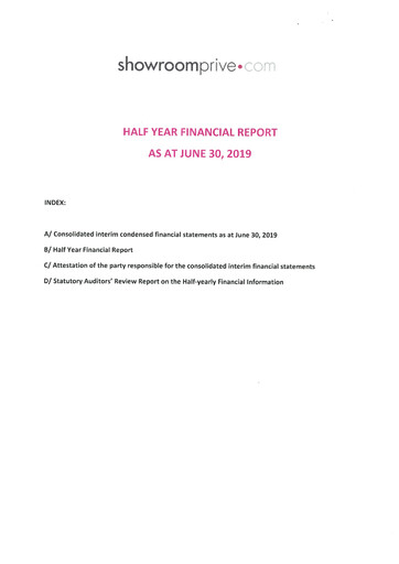 Thumbnail SRP Groupe (Showroomprive.com) Financial Statement 2019-h1