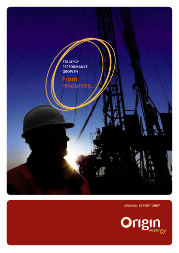 Thumbnail Origin Energy Annual Report 2007