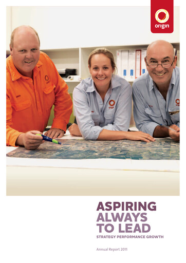 Thumbnail Origin Energy Annual Report 2011