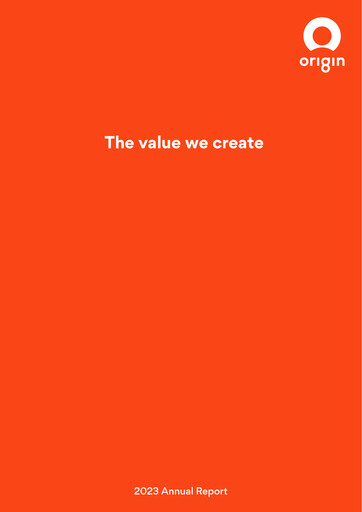 Thumbnail Origin Energy Annual Report 2023