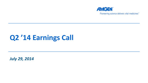 Thumbnail Amgen Quarterly Report 2014-q2
