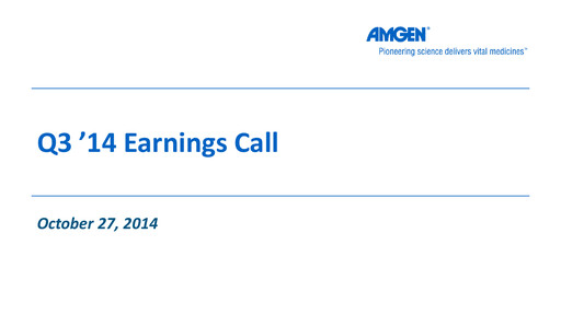 Thumbnail Amgen Quarterly Report 2014-q3