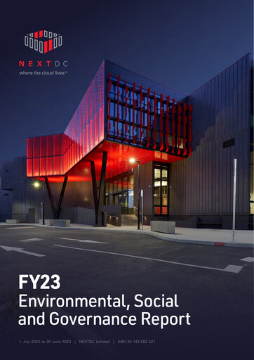 Thumbnail NEXTDC ESG Report 2023