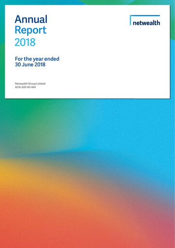 Thumbnail Netwealth Annual Report fy2018