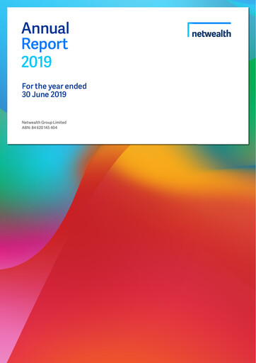 Thumbnail Netwealth Annual Report fy2019
