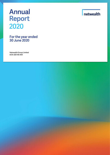 Thumbnail Netwealth Annual Report fy2020