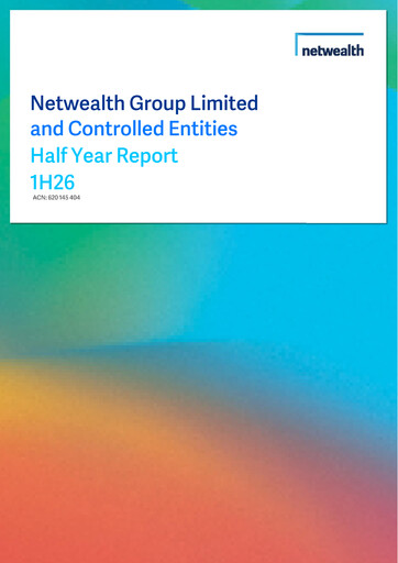 Vorschaubild Netwealth Halbjahresbericht fy2026-h1