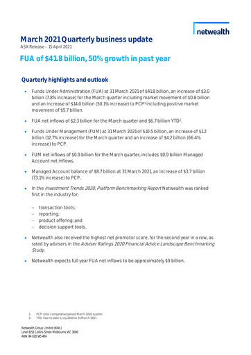 Vorschaubild Netwealth Quartalsbericht 2021-q1