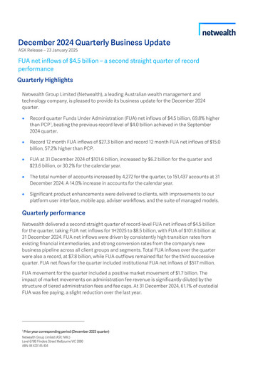 Vorschaubild Netwealth Quartalsbericht 2024-q4