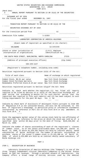 Thumbnail LabCorp Annual Report 1997