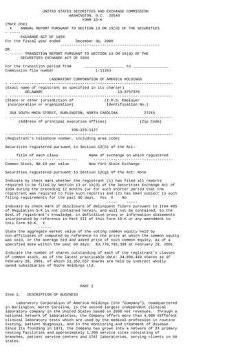 Thumbnail LabCorp Annual Report 2000