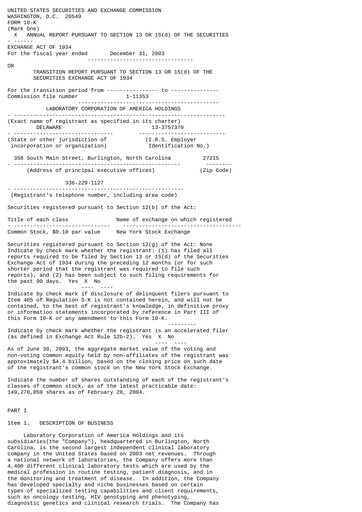 Thumbnail LabCorp Annual Report 2003