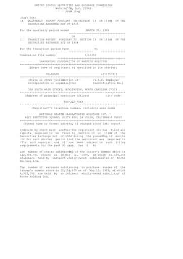 Thumbnail LabCorp Quarterly Report 1995-q1