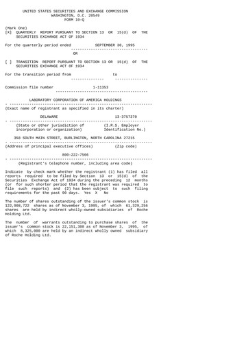 Thumbnail LabCorp Quarterly Report 1995-q3