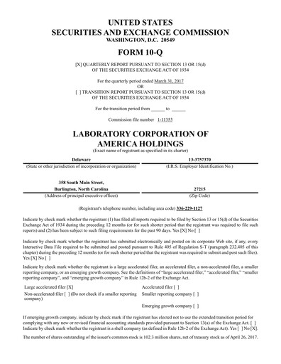 Thumbnail LabCorp Quarterly Report 2017-q1