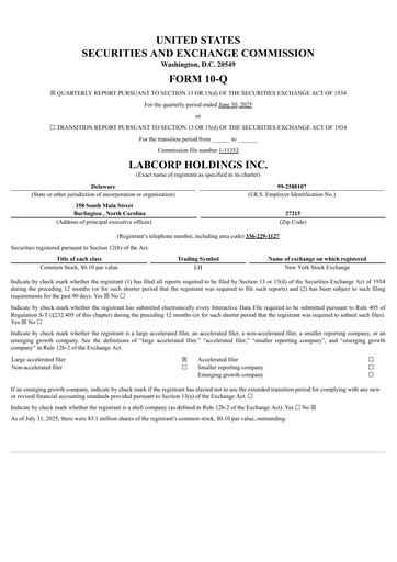 Thumbnail LabCorp Quarterly Report 2025-q2