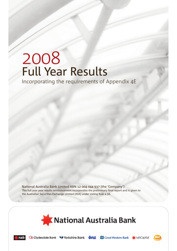 Thumbnail National Australia Bank Financial Report 2008