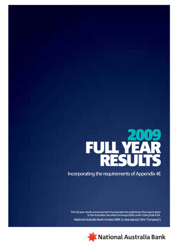 Thumbnail National Australia Bank Financial Report 2009