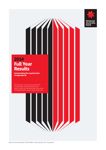 Thumbnail National Australia Bank Financial Report 2014