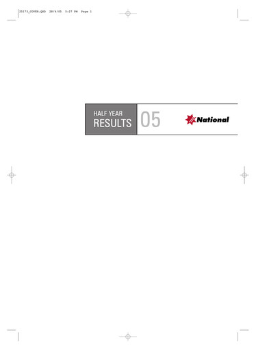 Thumbnail National Australia Bank Half-year Report 2005-h1