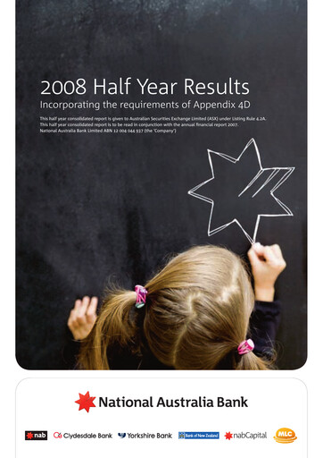 Thumbnail National Australia Bank Half-year Report 2008-h1