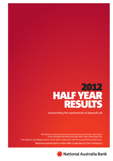 Thumbnail National Australia Bank Half-year Report 2012-h1
