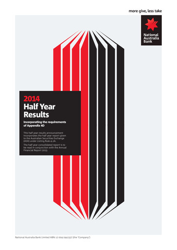 Thumbnail National Australia Bank Half-year Report 2014-h1