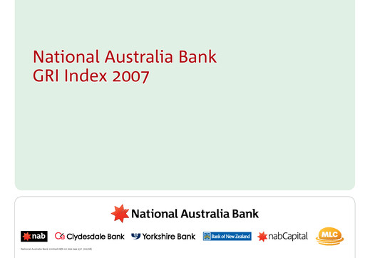 Vorschaubild National Australia Bank Nachhaltigkeitsbericht 2007
