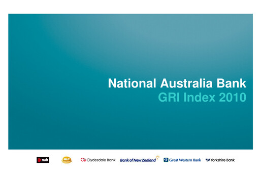 Vorschaubild National Australia Bank Nachhaltigkeitsbericht 2010