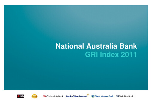 Vorschaubild National Australia Bank Nachhaltigkeitsbericht 2011