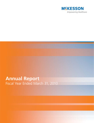 Thumbnail McKesson Annual Report 2010