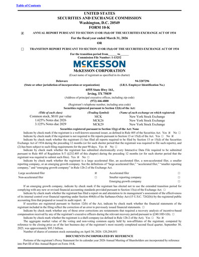 Thumbnail McKesson Annual Report 2026
