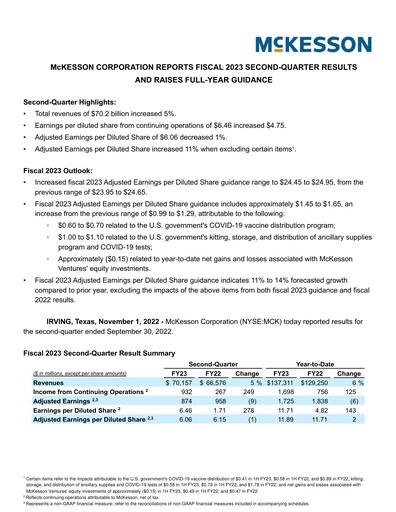 Thumbnail McKesson Quarterly Report 2023-q2