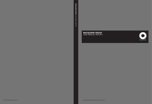 Miniature Macquarie Group Limited Rapport annuel 2008