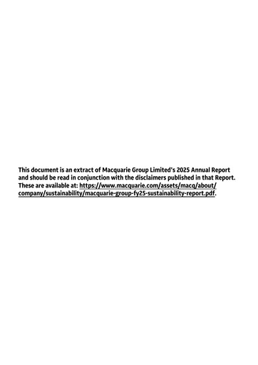 Thumbnail Macquarie Group Limited Sustainability Report 2025