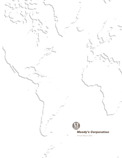 Thumbnail Moody's Annual Report 2004