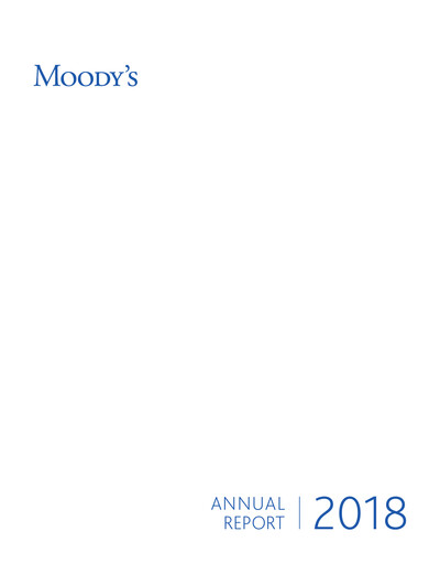 Thumbnail Moody's Annual Report 2018