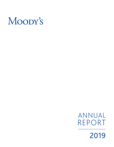 Thumbnail Moody's Annual Report 2019