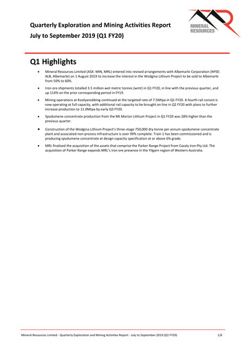 Thumbnail Mineral Resources Quarterly Report 2020-q1