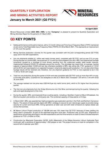 Thumbnail Mineral Resources Quarterly Report 2021-q3