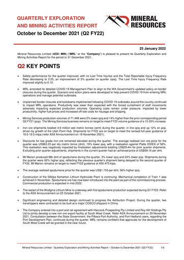 Thumbnail Mineral Resources Quarterly Report 2022-q2