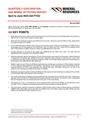 Thumbnail Mineral Resources Quarterly Report 2022-q4