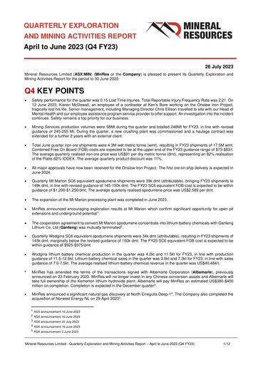 Thumbnail Mineral Resources Quarterly Report 2023-q4